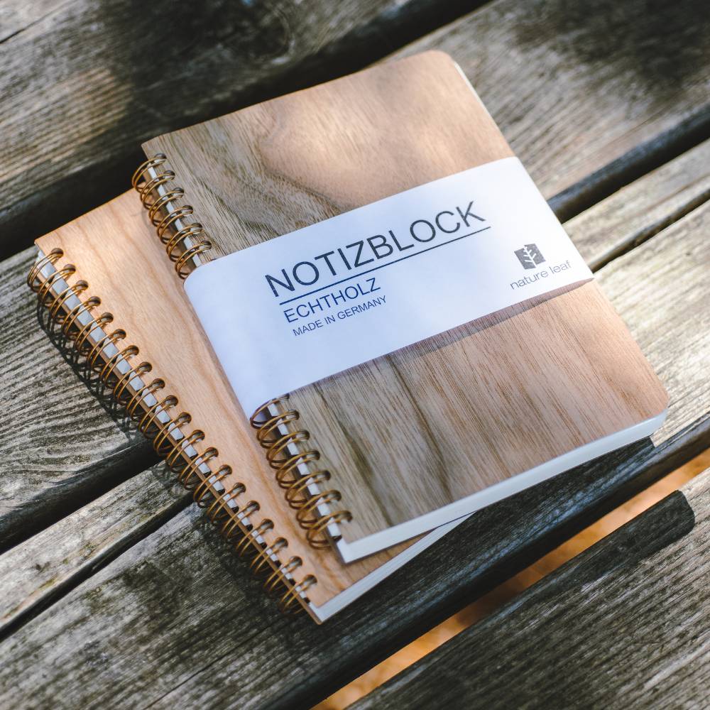 Notizbuch blanko | Nussholz
